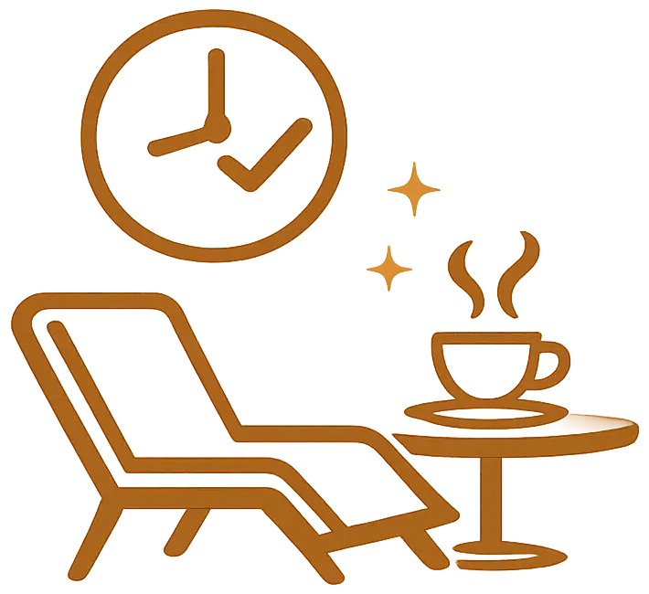 Relaxing luxury couples retreat icon